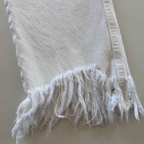 Mango-White Straight Leg Fringe Denim-Icon-Boho-Bohemian-Festival-Summer-6 - Picture 6 of 14